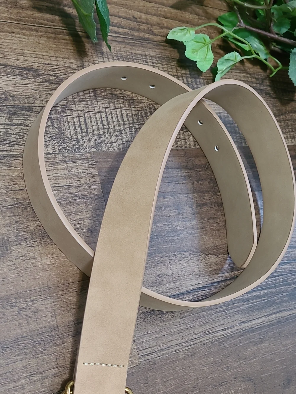 NWT Faux Leather Taupe Belt